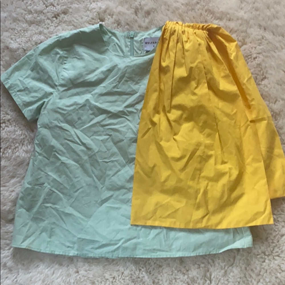 Wolf & Rita short sleeve top green girls new 6
